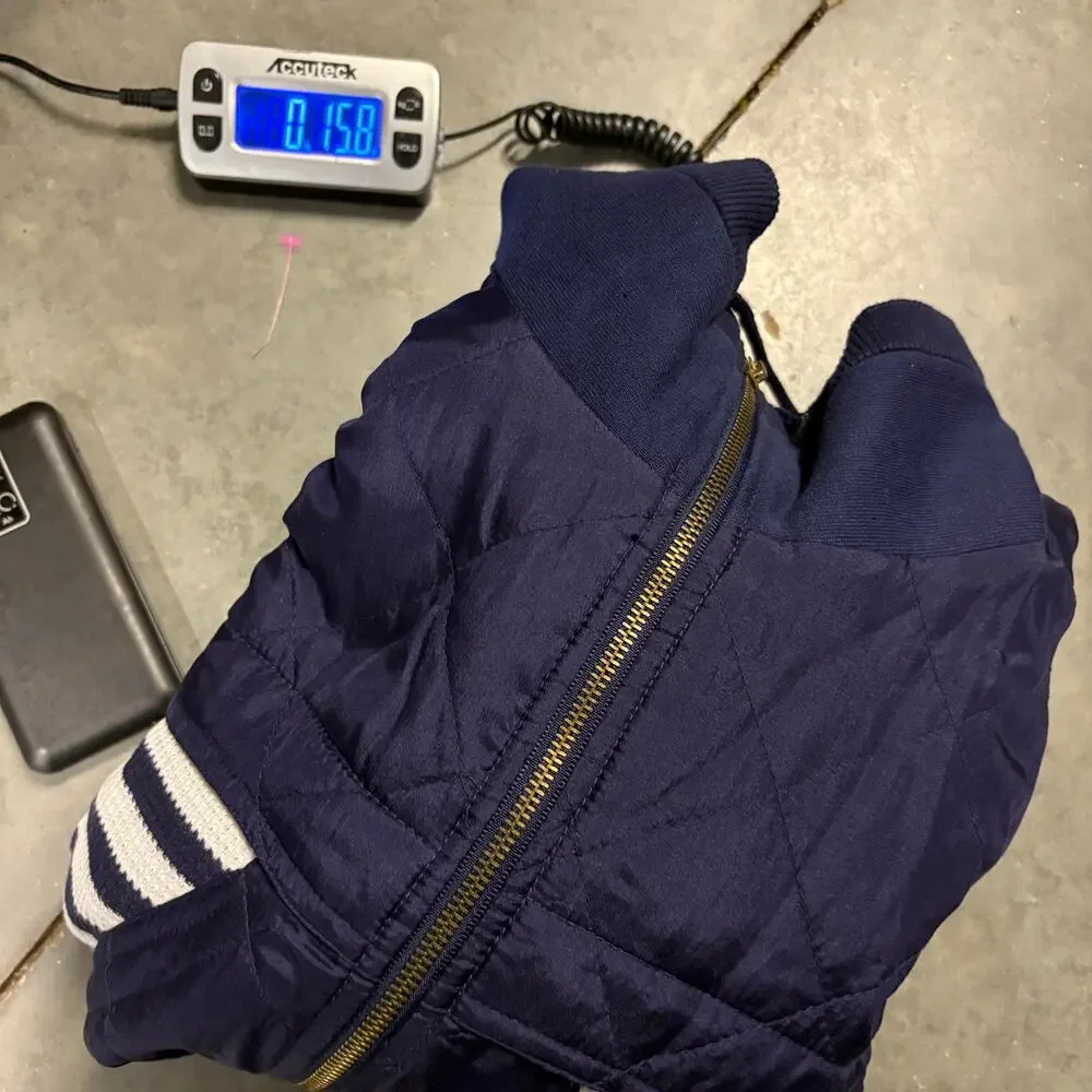 JANEVE Bomber Jacket Navy Blue White Striped Women's‎ Vintage 90s - Picture 12 of 12